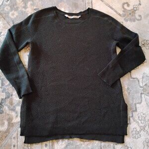 Athleta charcoal gray merino wool blend sweater size small 38 percent merino